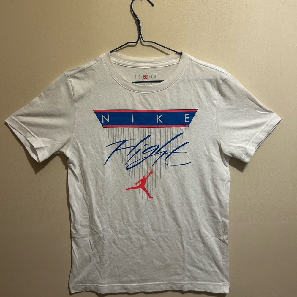 Nike Jordan White and Blue Flight Men's T-Shirt